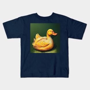 Farmyard Duck in an Illustrative Style Kids T-Shirt